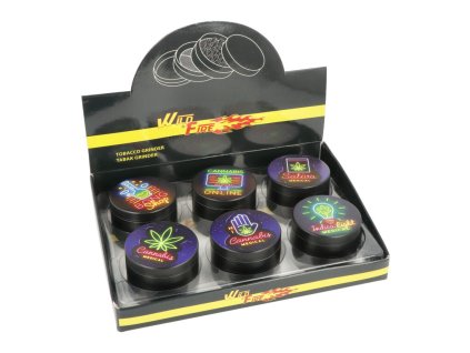 Drtič tabáku kovový WildFire Neon, 50mm (- -)