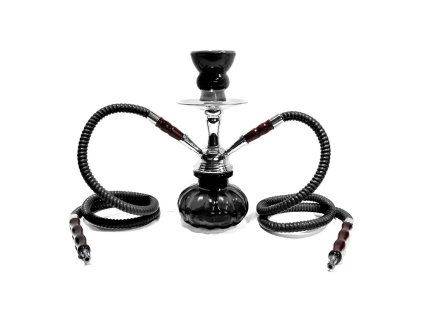 Vodní dýmka Fortuna 25cm 2 šlauchy černá