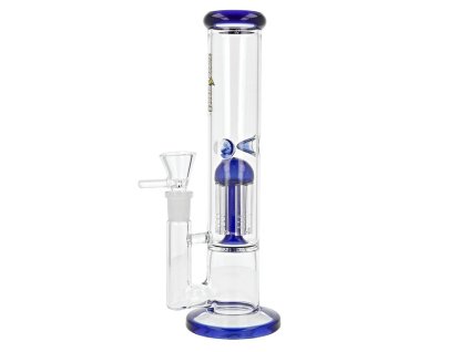 Skleněný bong s perkolací Super Heroes Straight Blue Ice+Perc., 25cm