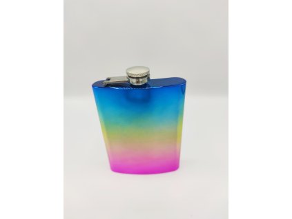 Likérka Hip Flask 240 ml duhová metalíza