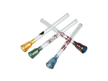 Šlukovka skleněná HM, čirá s obrázkem (- -)