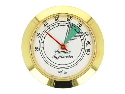 Vlhkoměr kulatý zlatý, 37mm