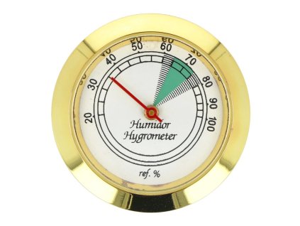 Vlhkoměr kulatý zlatý, 37mm
