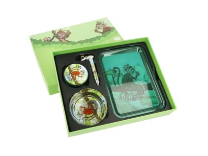 Drtič tabáku plastový Monkey King Gift Set Green (-- --)