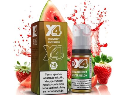 Liquid X4 Bar Juice - Jahoda a meloun (Strawberry Watermelon) 10ml - 20mg