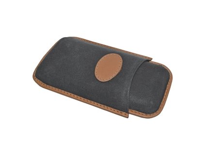 Pouzdro na 2 doutníky Etue Robusto, černohnědé, kožené