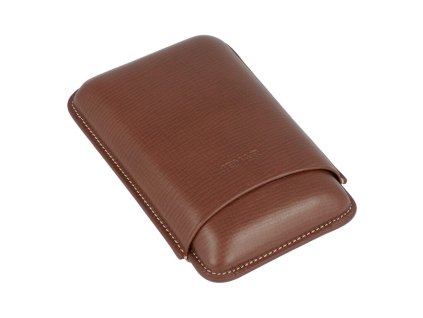 Pouzdro na 3 doutníky Jemar, kůže, 12,5cm, marron