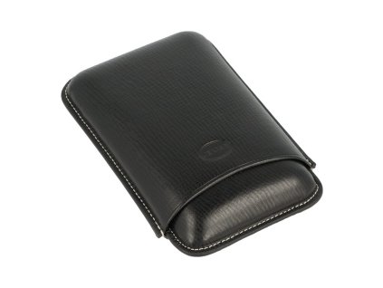 Pouzdro na 3 doutníky Jemar, kůže, 12,5cm, negro