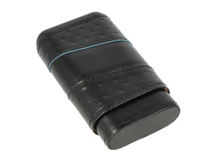Pouzdro na 3 doutníky Spin, kožené, černé, 145mm