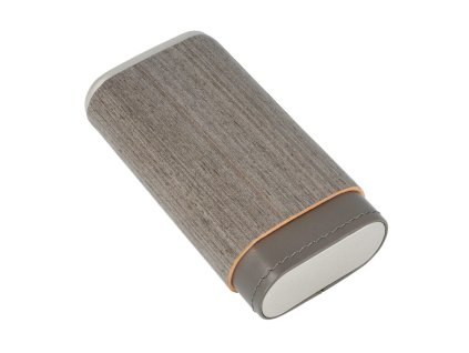 Pouzdro na 3 doutníky Angelo Veneer Wood/Leather, 14cm