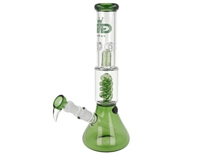 Skleněný bong s perkolací Grace Glass Green Boyz, 35cm