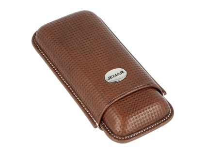 Pouzdro na 2 doutníky Jemar, kůže, Brown