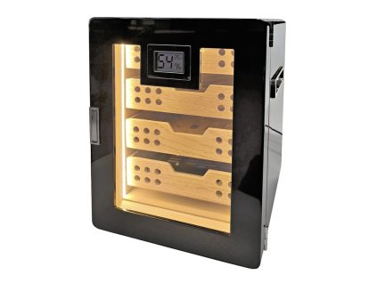 Humidor na doutníky Angelo Cabinet LED Carbon 22x22x30cm