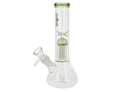 Skleněný bong s perkolací Super Heroes Beaker Perc. Green, 25cm