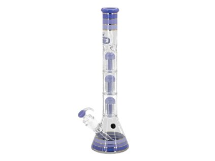 Skleněný bong s perkolací Grace Glass Golden LE Blue, 48cm