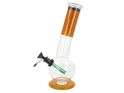 Skleněný bong Super Heroes Hemp Leaf Green, 29cm