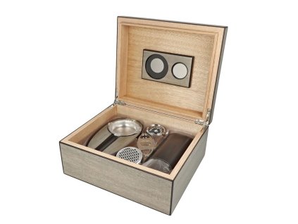 Humidor na doutníky SET Grey, 40D, 26x22x12cm