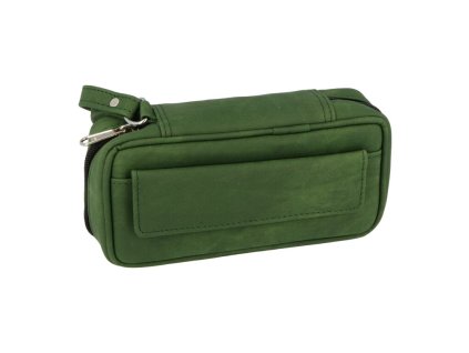 Pouzdro na 2 dýmky etue koženka, zelené (- -)