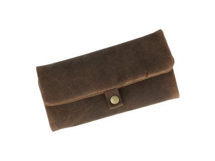 Pouzdro na tabák Angelo RYO kožené, hnědé
