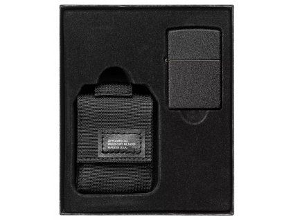 ZIPPO 30058 SET BLACK POUCH + LIGHTER
