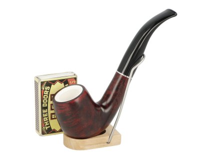 Dýmka Jean Claude Meerschaum zahnutá, I, filtr 9mm