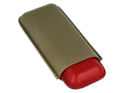 Pouzdro na 2 doutníky Angelo, koženka, 16cm
