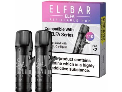 Elf Bar Elfa Empty PODs Cartridge 1,1ohm 2Pack