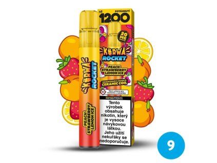 Kurwa Rocket Peach Strawberry Lemon Ice