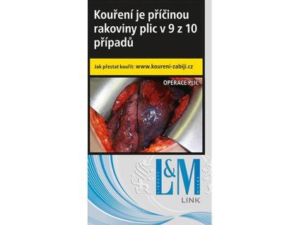Cigarety L&M Link SSL Blue Slim 100 - karton 10 krabiček