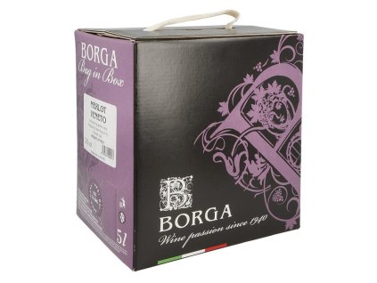 Víno Borga Merlot IGT 5l 12%, červené, Bag in box