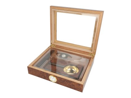 Humidor na doutníky Set 15D hnědý, 26x22x7cm