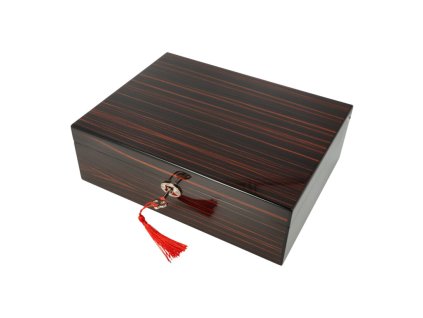 Humidor na doutníky Teak 30D leštěný, 29x22x9cm