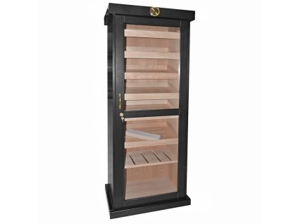 Humidor na doutníky skříňový Cabinett black, 178x68x44cm