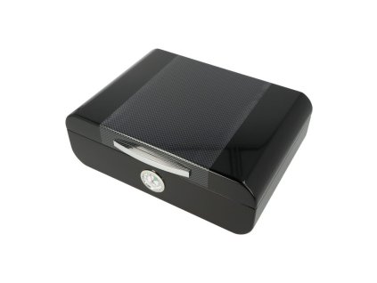 Humidor na doutníky Black/Carbon, 25D, 28x20x9,5cm