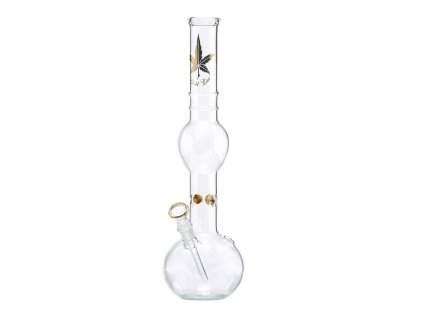 Skleněný bong Green leaf Ice, 39cm (- -)