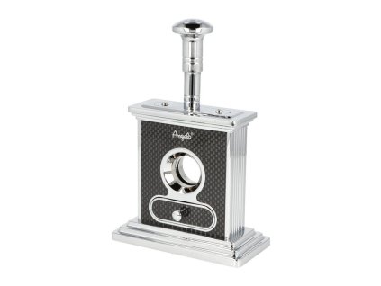 Doutníkový ořezávač Angelo stolní, chrom/karbon, 20mm