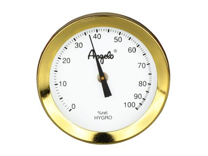 Vlhkoměr Angelo s magnetem, 52mm, zlatý (- -)