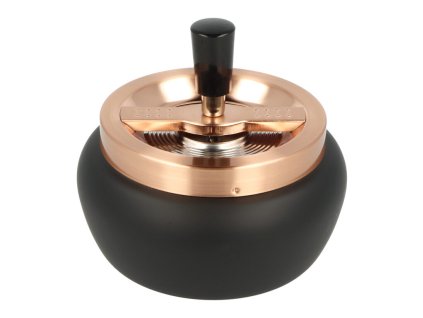 Cigaretový popelník kovový otočný Black/rosegold, 13cm (- -)