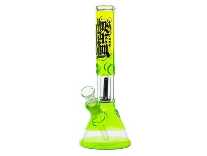 Skleněný bong s perkolací Amsterdam G/Y Ice 30cm zelenožlutý (- -)