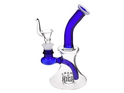Bong skleněný Champ H. Box modrý, 18cm