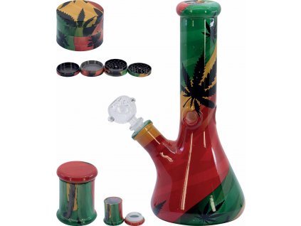 Sada bong 30cm + drtič + dóza - rasta