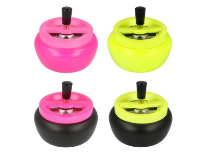 Cigaretový popelník kovový otočný Neon, 13cm (- -)