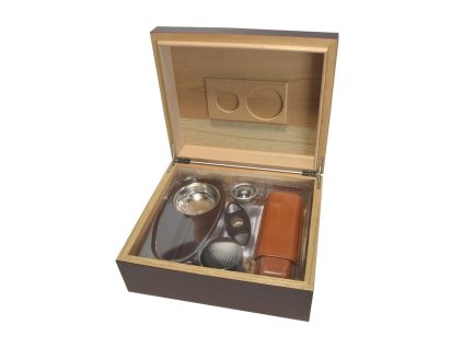 Humidor na doutníky SET 25D, třešeň, 26x22x10,5cm (- -)