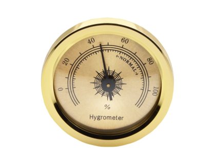 Vlhkoměr zlatý s magnetem, 45mm (-- --)