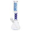 Bong skleněný s perkolací Amsterdam blue ice 37cm