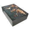 Humidor World Map, Glossy Black 40x27x11 cm (-- --)