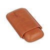 Pouzdro na 2 doutníky Angelo, koženka, 12cm, hnědé