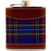 Likérka Hip Flask Hipp Flask180ml textil karo, hnědá