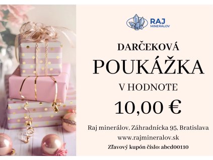 Darčeková poukážka 10 €