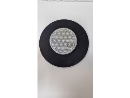Selenitová podložka 7,5 cm -  kvet života
